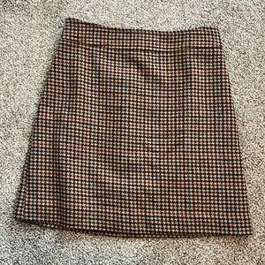 J Crew Houndstooth Skirt Size 2